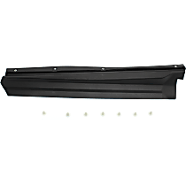 Rear, Driver Side, Lower Door Molding and Beltlines, Black