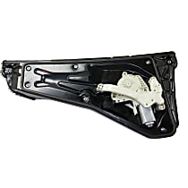Rear, Passenger Side Power Window Regulator, With Motor