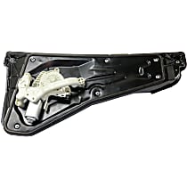 Rear, Driver Side Power Window Regulator, With Motor