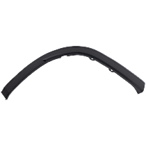 Rear, Passenger Side, Rear Section Fender Trim, Gloss Black, 2-Piece Type