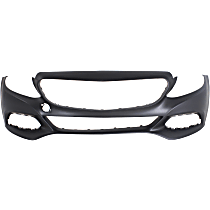 Front Primed Bumper Cover, Convertible/Coupe/Sedan, With Surround View, For Models Without Sport/Luxury Package, Without Parking Aid Sensor Holes