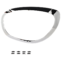 Driver Side, Headlight Bezel, Chrome