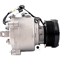A/C Compressor, Naturally Aspirated, GAS, 6 Groove; Qs90, With Clutch, 6-Groove Pulley, 4 Cyl 2.0L - 