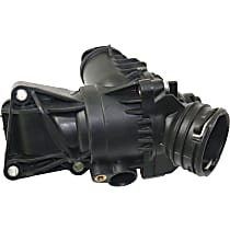 Thermostat Housing - Black, Direct Fit, Sold individually, Gas, Includes Sensor and Gasket
