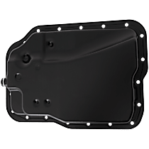Transmission Pan - Black, Steel, Stock Depth, Sold individually