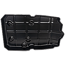 Transmission Pan, Black, Steel, Automatic Transmission