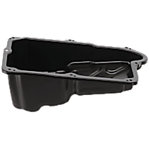 Transmission Pan - Black, Steel, Stock Depth, Sold individually