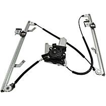 Front, Passenger Side Window Regulator, Power, With 6-Prong Connector