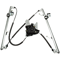 Front, Driver Side Window Regulator, Power, With 6-Prong Connector