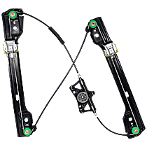 Front, Passenger Side, Window Regulator, Power, without Motor