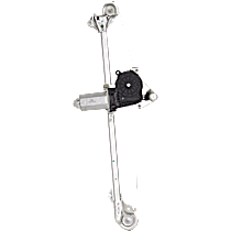 Rear, Passenger Side Power Window Regulator, With Motor