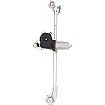 Rear, Driver Side Power Window Regulator, With Motor