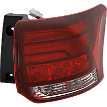Passenger Side, Outer Halogen Tail Light, With bulb(s), Mounts on Body, OE Replacement