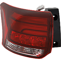 Driver Side, Outer Halogen Tail Light, With bulb(s), Mounts on Body, OE Replacement, CAPA Certified