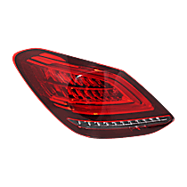 Driver Side Tail Light, with Bulb, LED, Clear and Red Lens
