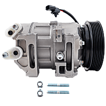 A/C Compressor, With Clutch, 6-Groove Pulley, 4, 2.5