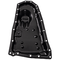 Stock Depth, Transmission Pan, Black, Steel