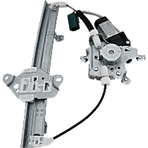 Rear, Passenger Side Window Regulator, Power, with Motor