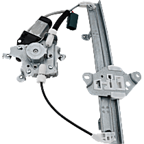 Rear, Driver Side Window Regulator, Power, with Motor