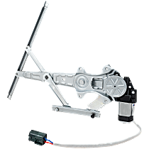 Rear, Passenger Side Power Window Regulator, With Motor