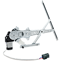 Rear, Driver Side Power Window Regulator, With Motor