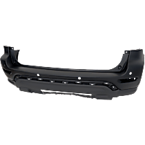 Rear Primed Bumper Cover, For Models Without Wheel Opening Molding, With Object Sensor and Towing Hitch, CAPA Certified