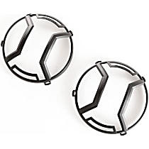 11230.12 Elite Euro Series Headlight Guard - Textured Black, Aluminum, Direct Fit