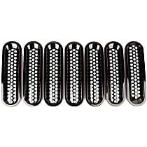 11306.31 Rugged Ridge Grille Insert Grille Insert - Black, Plastic, Mesh, Direct Fit