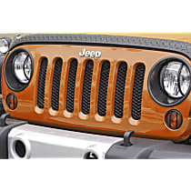 11401.31 Billet Grille - Powdercoated Black, Stainless Steel, Mesh Style, Grille Insert, Direct Fit, Sold individually