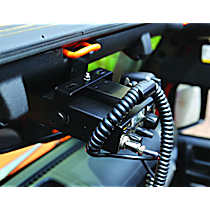 11503.95 2 Way Radio Mount - Black Powdercoated, Steel, Direct Fit