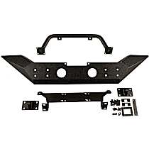 11548.01 Front Bumper, Black, with High Clearance Ends & Overrider
