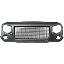 12034.01 Billet Grille - Powdercoated Black, Steel, Mesh Style, Grille assembly, Direct Fit, Sold individually