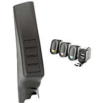 17235.98 Accessory Switch Panel - Black, Thermoplastic, Direct Fit