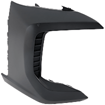 Front, Passenger Side Bumper End, Textured Plastic