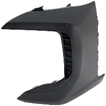 Front, Driver Side Bumper End, Textured Plastic
