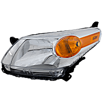 Driver Side Headlight, Without bulb(s), Halogen, Clear Lens CAPA CERTIFIED