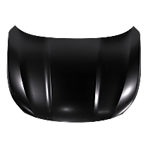 Hood, Aluminum, Black