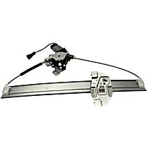 Rear, Passenger Side Power Window Regulator, With Motor