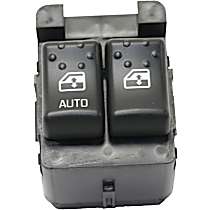 Front, Driver Side Window Switch, Coupe, Black, 2 Buttons