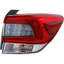 Passenger Side, Outer LED Tail Light, With bulb(s), Hatchback, OE Replacement