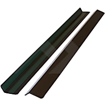 RT26004 Door Sill Protector - Black, Stainless Steel, Direct Fit, Set of 2