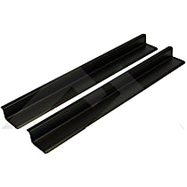 RT26049 Door Sill Protector - Black, Stainless Steel, Direct Fit, Set of 2