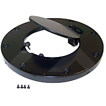 RT26053 Fuel Door - Black, Aluminum, Direct Fit, Sold individually