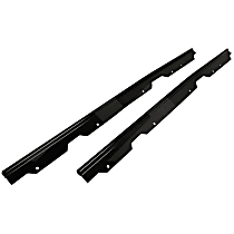 RT26064 Windshield Channel Header - Black, Metal, Direct Fit, Set of 2