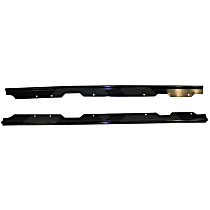 RT26065 Windshield Channel Header - Black, Metal, Direct Fit, Set of 2