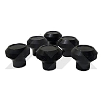 RT27002 Dash Knob Kit - Black, Aluminum, Direct Fit, Set of 6