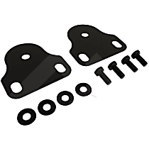 RT27014 Windshield Brackets - Black Powdercoated, Stainless Steel, Direct Fit