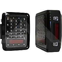 RT28080 LED Tail Lights, Clear Lens, Black Interior, Driver and Passenger Side