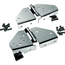 RT34017 Windshield Hinges - Black, Steel, Direct Fit, Set of 2
