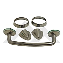 RT34068 Windshield Tie Down Kit - Polished, Stainless Steel, Direct Fit